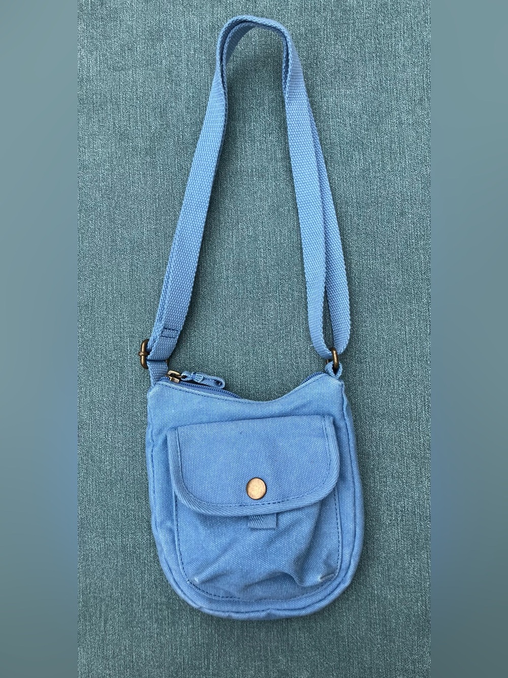 L.L. Bean Sky Blue Canvas Mini Shoulder Bag